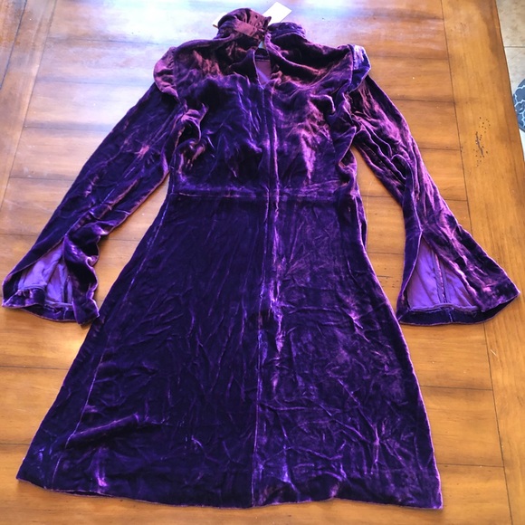 NWT Sandro Purple Velvet Emily Dress - Size M - Picture 5 of 10